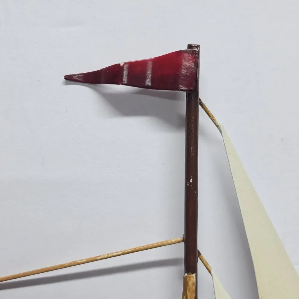 Vintage Metal Sailboat Ship And Whale Wall Hanger 5 Hooks Nautical Keys Holder